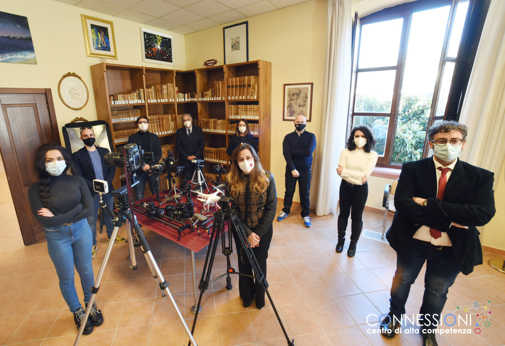 Alcuni dei giovani esperti del Centro di Alta Competenza CONNESSIONI sorto nelle Biblioteca Nazionale di Cosenza