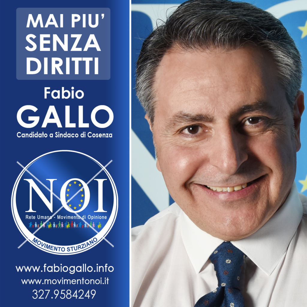 Fabio Gallo candidato Sindaco di Cosenza per la lista civica NOI