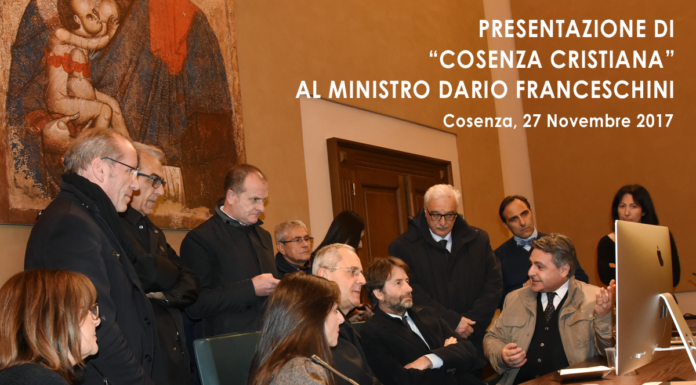 CIS Centro Storico Cosenza, Fabio Gallo: un grazie all’Arcivescovo di Cosenza Nolè e al Movimento NOI Cosenza Cristiana - presentazione al Ministro Dario Franceschini