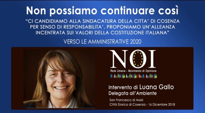 Intervento di Luana Gallo Delegata all’Ambiente