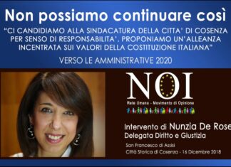 Intervento di Nunzia De Rose Delegata Diritto e Giustizia