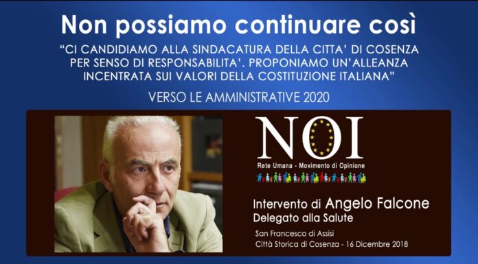 Intervento di Angelo Falcone Delegato alla Salute