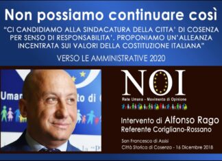 Intervento di Alfonso Rago Referente Corigliano Rossano