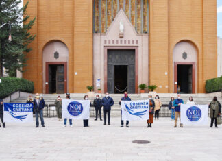 Cosenza, Movimento NOI ad Occhiuto: rispetti i luoghi sacri. Il Movimento NOI manifesta a difesa dei luoghi sacri a Cosenza