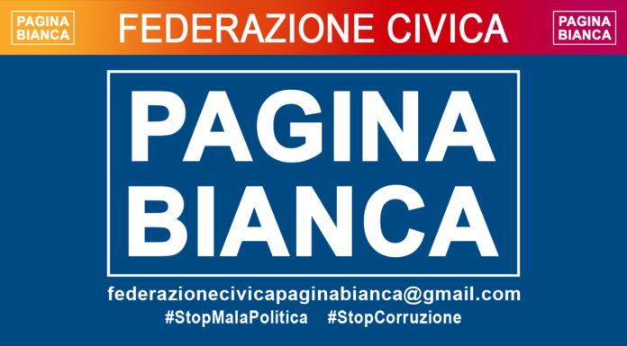 Nasce la Federazione Civica “Pagina Bianca”. Una rivoluzione culturale Federazione Civica Pagina Bianca
