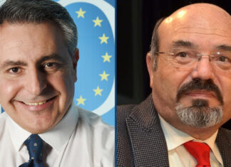 “NOI” ed “Equità Territoriale” chiedono rinvio elezioni regionali. Democrazia in ostaggio Nella foto da sx: Fabio Gallo (Movimento civico NOI) e Pino Aprile (Movimento Equità Territoriale)