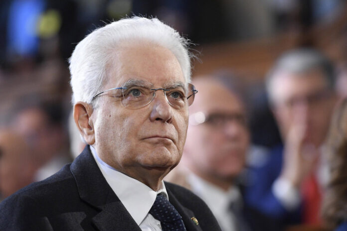 Il Presidente della Repubblica Italiana Sergio Mattarella