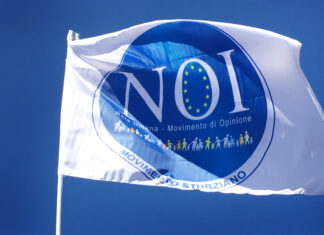 Amministrative di Cosenza: il Movimento civico NOI si candida. NOI esempio per tutti. Bandiera dei Popolari del Movimento civico NOI